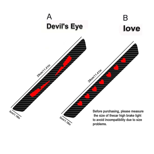 Bil Bakljus Skyddsdekal Värmebeständig Bromsljus Skydd Devils Eye