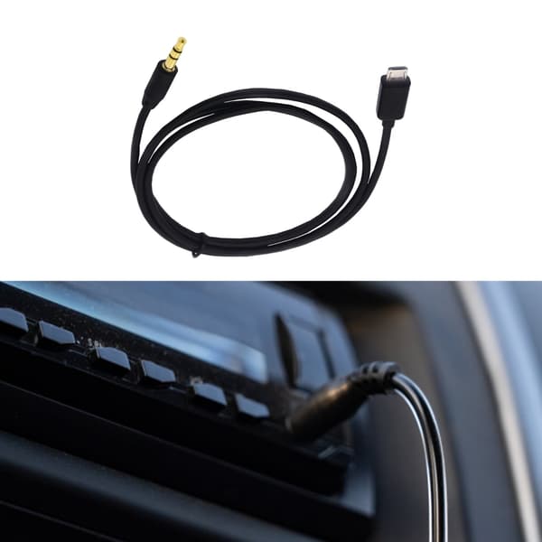 Micros USB til 3,5 mm hann lydbil Aux-kabel for tilkobling til bilsystemer