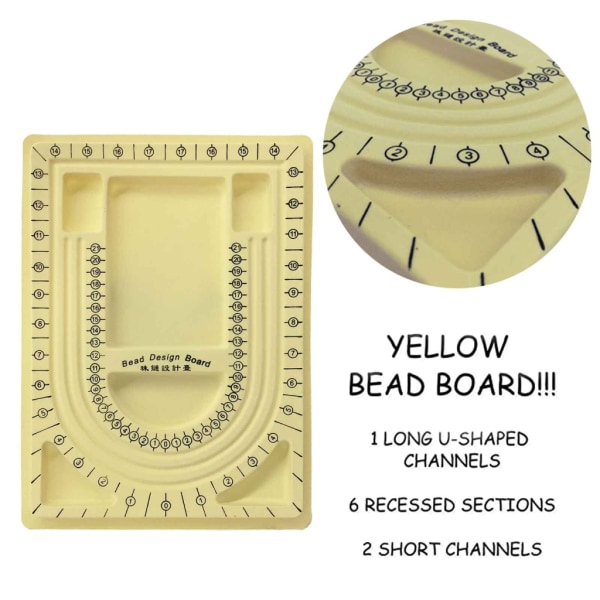 Flockad pärlbräda för gör-det-själv Armband Halsband Pärlor Smycken Tillverkning Organizer Bricka Craft Mätverktyg Tillbehör