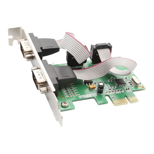 RS232 PCI til Express PCIe til 2 serielle DB9-adapterkort 2,5 Gb/s 1000 kbps RS-232