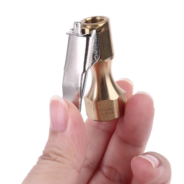 1/4\" Låsbar luftchuck helt i metall Mini luftkompressor däckpumpens ändanslutning