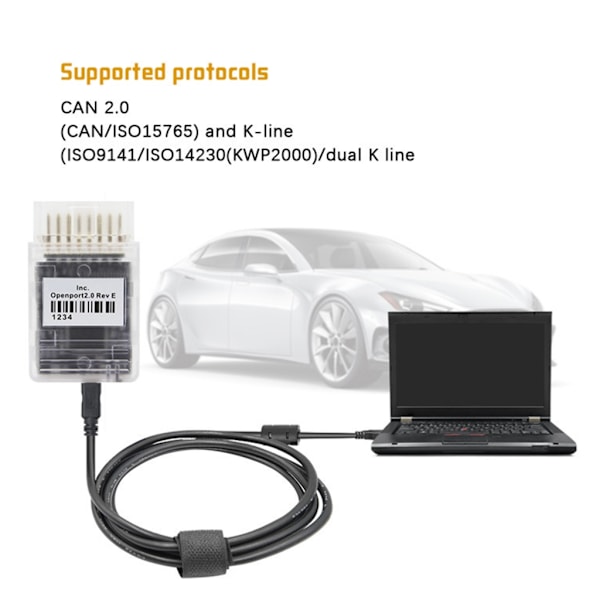 Auto Chip Tuning Verktyg Kabel OBD2 Scanner för Bilfelsökning Tactrix Openport2.0