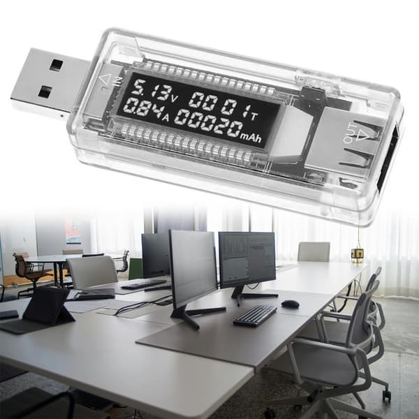 USB Strømtester Analysator Spenninger Amperemeter Måler For Billaderkabel