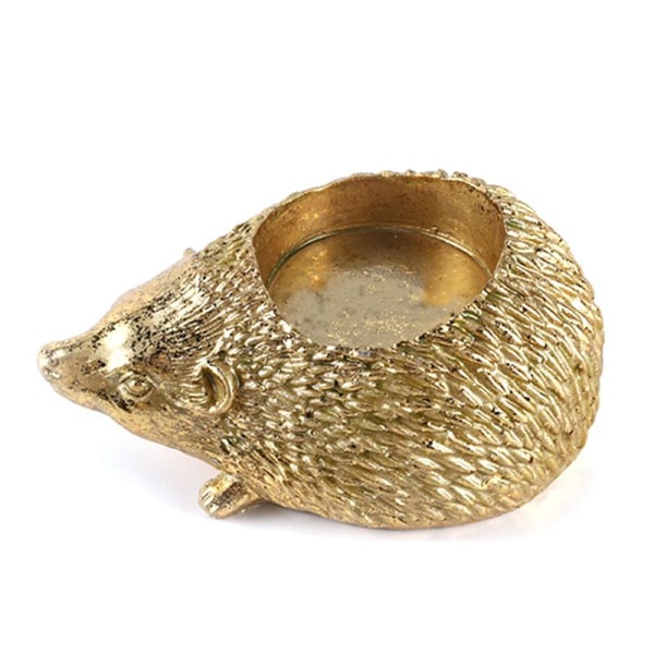 Resin Hedgehog Ljusstake Djurstaty Ljusstake Dekor Ornament null - 191296A