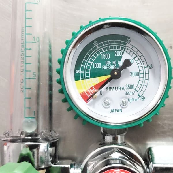 Ilt trykgasregulator Inhalator O2 Trykreduktion Iltmåler Flow