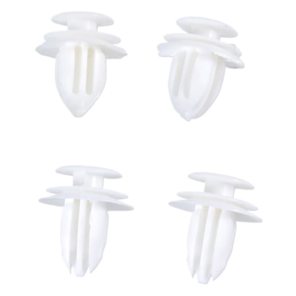10 stk. Nylon Trim Board Panel Retainer Clips Rivet Festemidler Hvit for