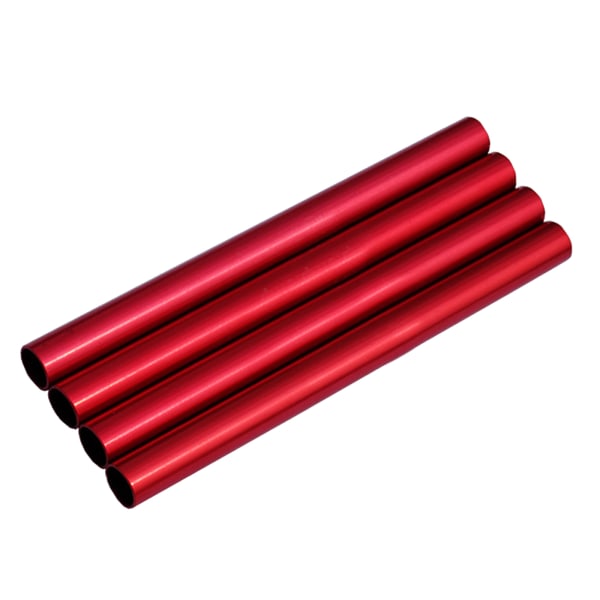 4 st Aluminiumlegering tältstång Reparation Tube Single Rod Reparation Pipe för camping Red