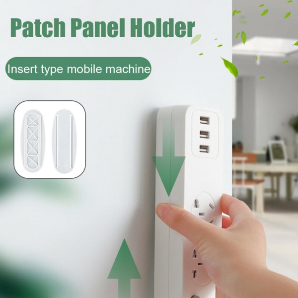 3ST White Socket Paste Fixer Patch Panelhållare Vägghängande Punch Gratis installation Plugg Fixeringsenhet Byte