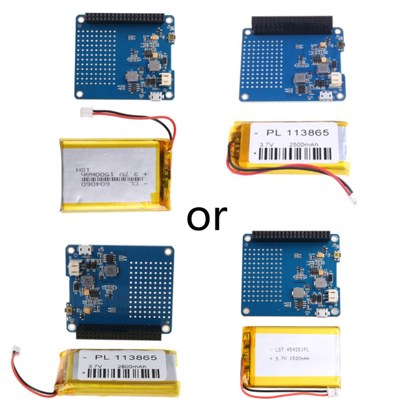 UPS HAT Board Module 2500mAh litiumbatteri för Raspberry Pi 3 Model B/Pi 2B/B+/A+