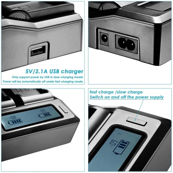 LP-E19 EU-kontakt Dubbel batteriladdare med USB -port för LP-E19 LP-E4N LP-E4 kamerabatteritillbehör