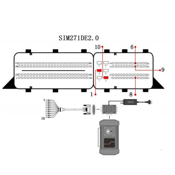 MCU3 Adapterkort Kit för X431 PRO3S+ X431 V+ 307140131 Programmerare TCU Läser