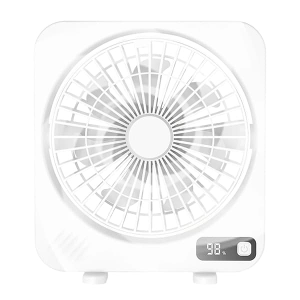 Bærbar ventilator med støjsvag drift, USB-genopladelig skrivebordskøleventilator til kontoret