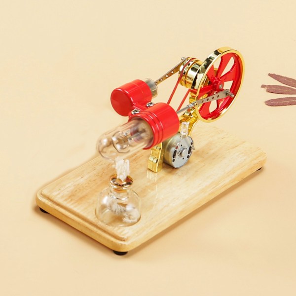 Lågtemperatur Stirlingmotor DIY Värmeutbildningsmodell Klass Pedagogisk Leksak Gold