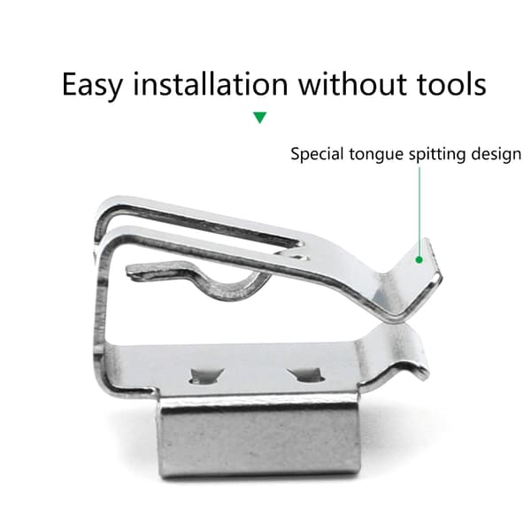 50 st Trailer Ram Wire Clips Rostfritt stål Clips Metall Kabel Clips ...