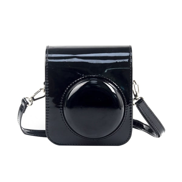 Case PU-läder, mjuk cover för Fujifilm Instax Mini 12 Polaroid-filmkameraväska med axelrem
