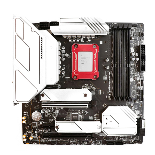 CPU-kylarspänne för LGA1700 12:e generationens CNC-aluminiumlegering CPU-böjningskorrigerare LGA 1700/18XX Fixerande bakplan Red