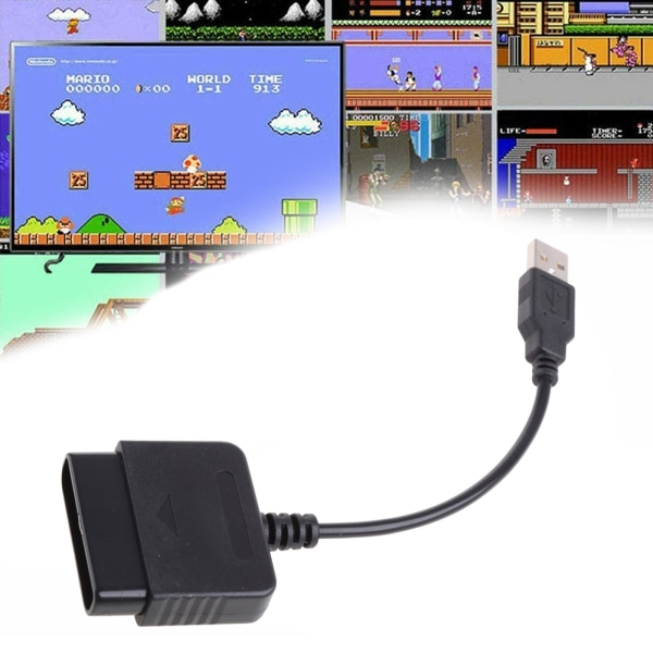 Professionell USB -adapter, omvandlarkabel för spelkontroll för PS2 till för PS3, PC, videospelssystem