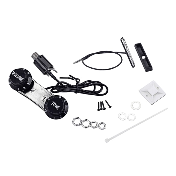 Elektrisk violin Gitarr Broförstärkare Tyst DIY Violin EQ Preamp Akustisk till Elektrisk Byggprojekt Piezo Pickup Set