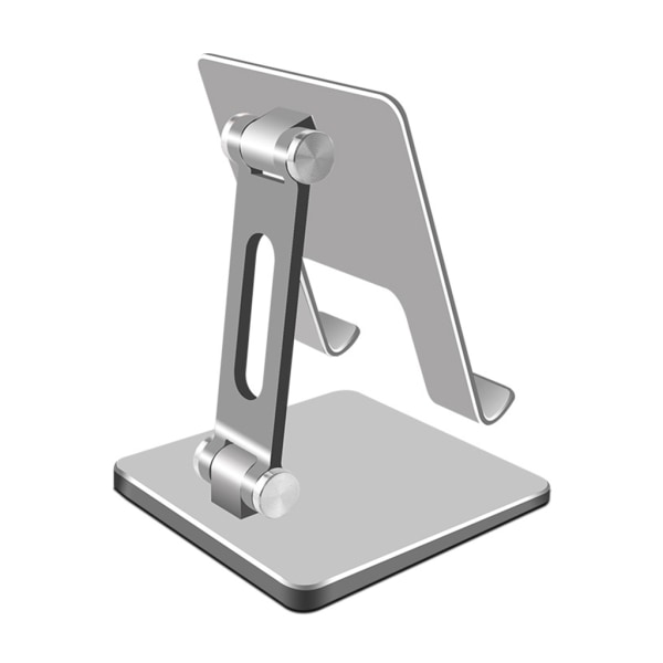 Tablettställ Fällbart tabletthållare Bordsställ i aluminium Dubbel justerbar vinkel 180° Halkfri för Mini/Air Silver gray