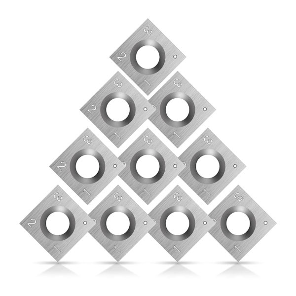 10st Träkarbidskär Insatser för Träsvarvningsverktyg 12x12x1,5mm-R30 Värmebeständiga Träsvarvningsverktyg