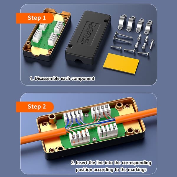 CAT6/CAT6A/CAT7 Ethernet Samledåse Forbedrer Netværksydelsen