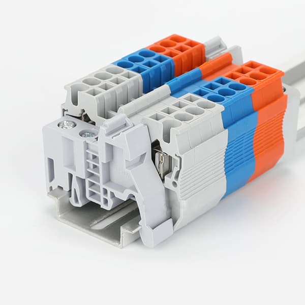 10 st EUK/EUK2 Din Rail Kopplingsplintar Ändstoppsfäste Brandhämmande Fast C Grey