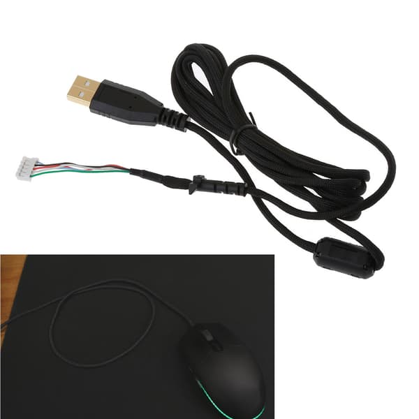 Holdbar nylonflettet USB-musekabeludskiftningsledning til G102