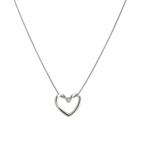 Kall Vind Vänder Kärlek Hjärta Ihålig Senior Halsband Dam Ins Nischdesign Legering Färgäkta Nyckelbenskedja Accessoarer