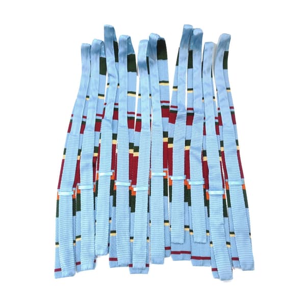 Flerfarvede afslappede strikkede slips stribet tyndt slips justerbart slips