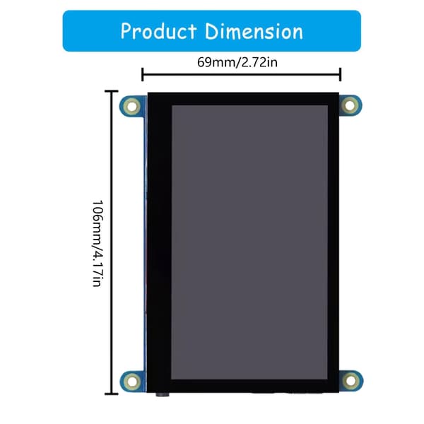 IPS-teknik LCD Touch Panel 4,3 tums utvecklingssystem hårdvaruuppgraderingar
