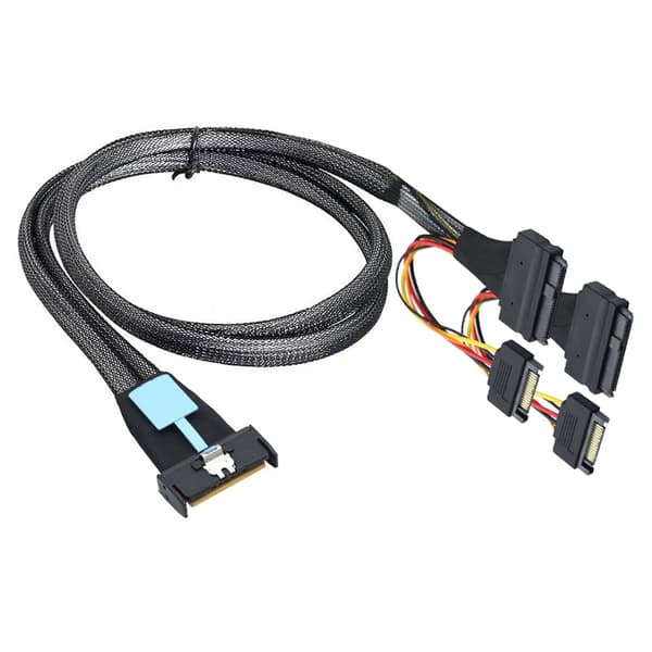 PC Datamaskin Serverkabel 8i 74P Til 2x SFF 8639 Med 15Pin Strøm
