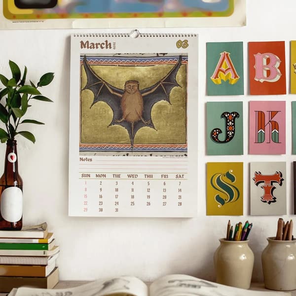 2026 Kreativ Illustrationskalender Konstpapper Tryck Väggkalender