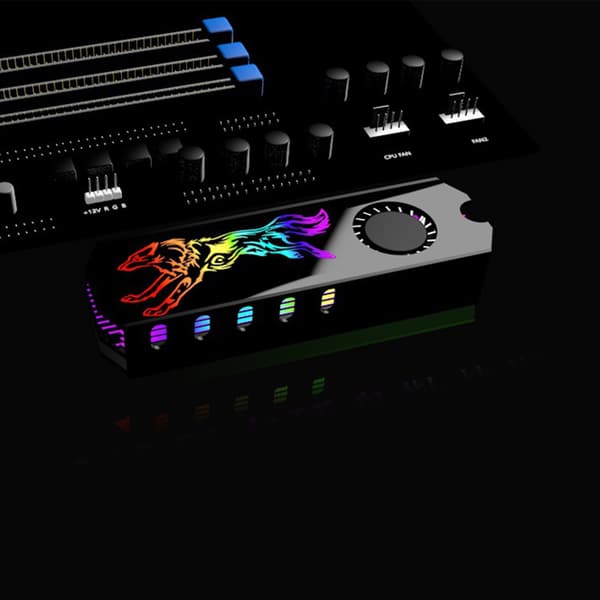 M2 SSD Jäähdytin Lämmönlevitin Jäähdytysliivi 5V ARGB M.2 2280 Solid State Disk