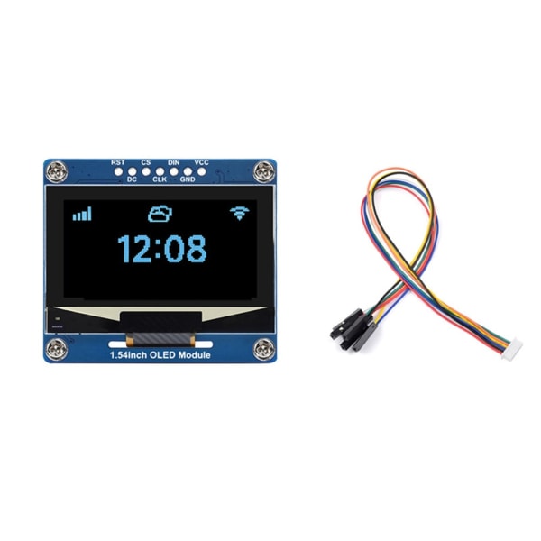 for STM32 1.54-tommers OLED-skjermmodul 128×64 oppløsning SPI / I2C-kommunikasjon Klar visuell opplevelse
