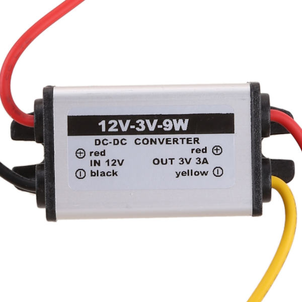 Power DC 12V Till 3V 3A 9W Step Down Typ Biltillbehör DC Transformator Convert Van Truck Vattentät