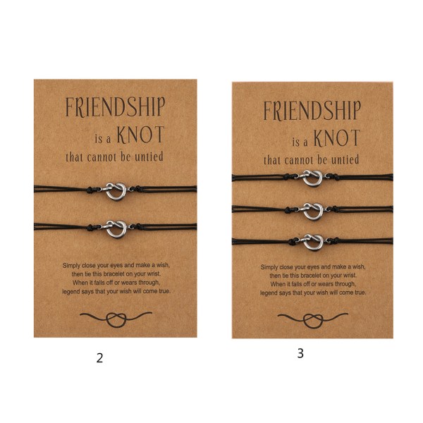 Vänskapskort Armband Avstånd Relationsarmband Jul Födelsedagspresent 3 piece set