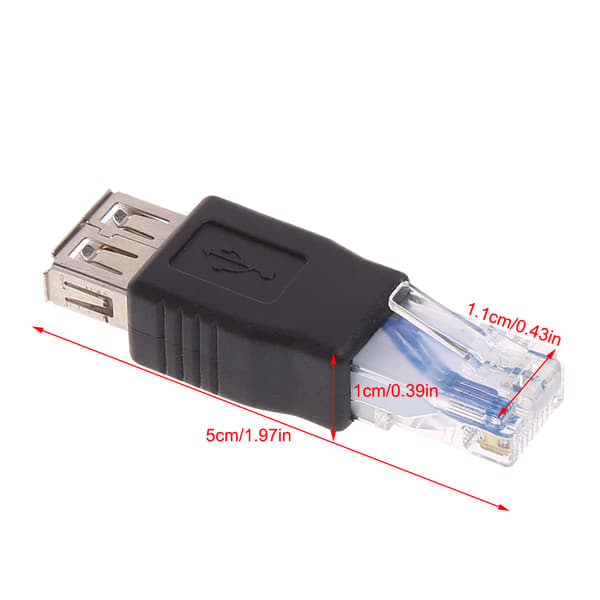 USB2.0 A Hun til RJ45 Han Ethernet USB Overførsel Netværksstik Adapter