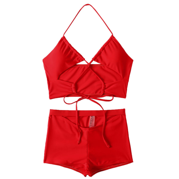 Dam Hollow Out Bandage Bikini Baddräkt Push Up Bikini Set Brasiliansk Baddräkt Sommar Strandkläder Simdräkt
