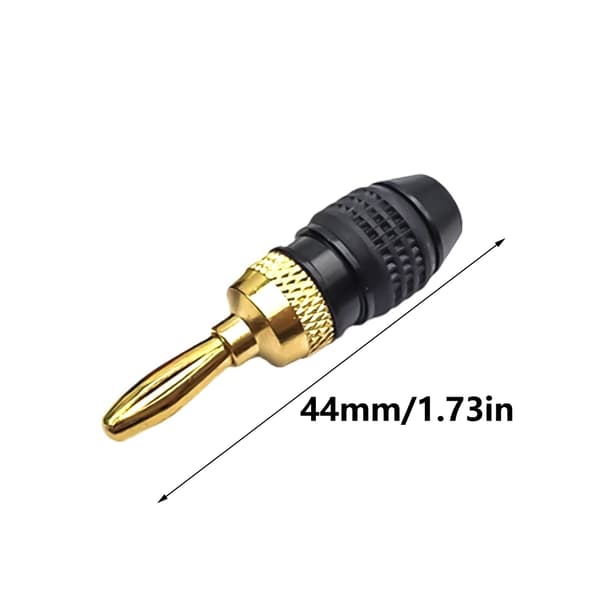 24K Gull 4mm Bananplugg med 6-bladsdesign for lydsystemer