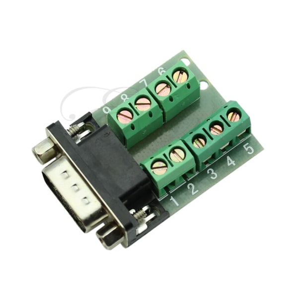 RS232 seriell till terminal DB9 Hane Adapter Connector Signals Terminal Module