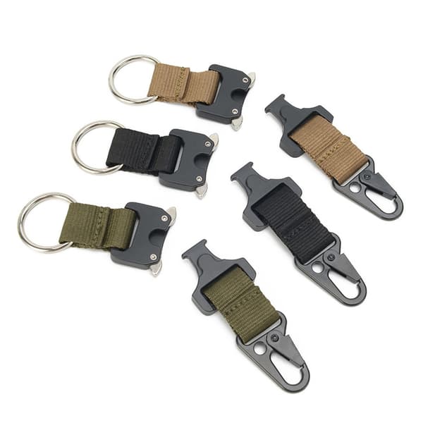 Tactic Molle Nyckelring Gear Molle Key Keepers Nylon Nyckelring Clip Molle Webbing Nyckelklämmor Spänne Bälteshängningar Spänne Black