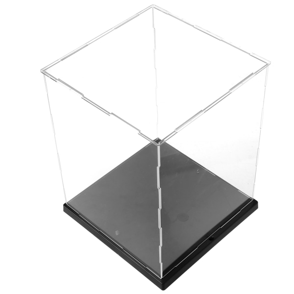 Klar Akryl Displaybox Dammtät Skydda Modell Visa för Fodral Färgglada LED-ljus