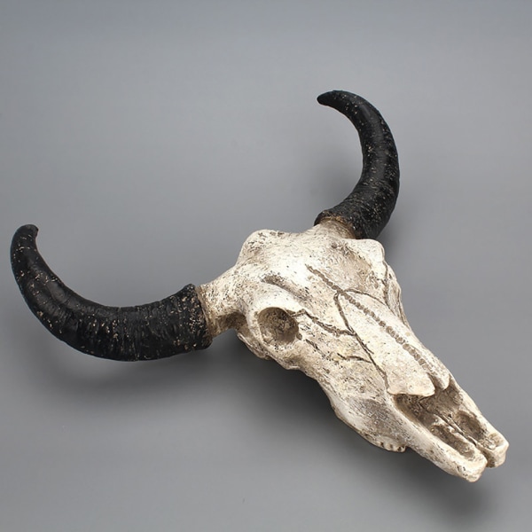 Animal Long Horn Cow Skull Vägghängande för kreativa Halloween konsthantverk Orname