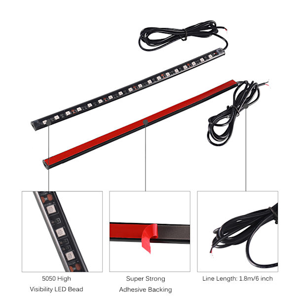 Marine Båt LED Navigation Stern Bow Lights Vattentät Båt Kajak Styrbord Vattenfarkost 12V DC Red and Green Stripe Kit