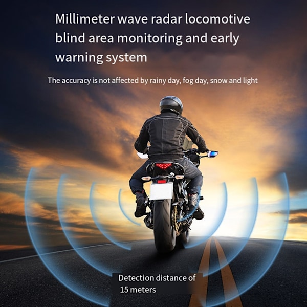 Motorsykkel Blindsonemonitorering BSD Avstandsassistent Millimetersensor