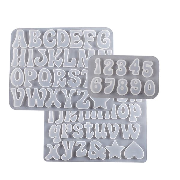 Nummerhänge Alphabet Epoxihartsform Engelsk Bokstav Silikonform DIY