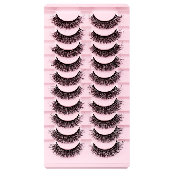 10 par Mink Øjenvipper 3D Mink Vipper Tykke Håndlavede Fuld Strip Vipper Cruelty-free Mink Vipper Falske Øjenvipper Makeup