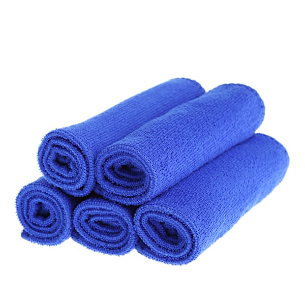 5 st Mjuka Absorberande Tvättlappar Bilvård Mikrofiber Rengöringshanddukar
