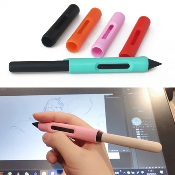 Universal pennhållare för case Sockel Cap Penngrepp för Wacom Tablet Pen LP-171-0K LP-180-0S LP-190-2K LP-1100-4K Tillbehör Red