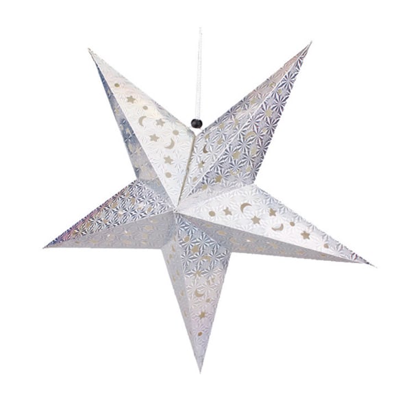 Star Paper Lykta Lampskärm Bröllopsfest Hem Xmas Hängande dekorationer 60cm Gold - Star